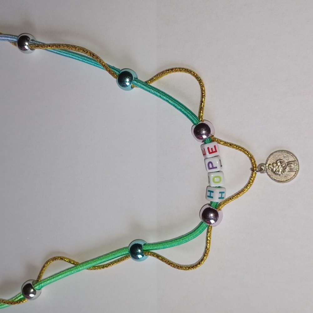 St. Anthony Hope Bungee Cord Necklace